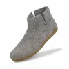 Glerups Unisex Felt Boots With Leather Sole In Grey