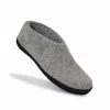 Glerups Unisex Felt Slipper With Natural Rubber Sole In Grey