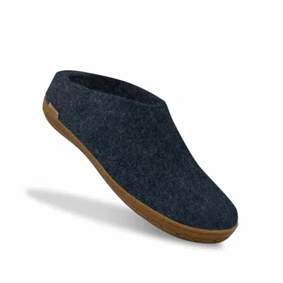 Glerups Unisex Slip-on With Honey Natural Rubber Sole In Denim
