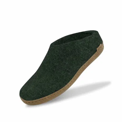 Glerups Unisex Slip-on With Leather Sole In Forest
