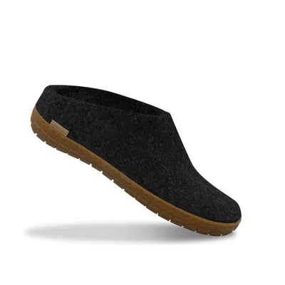 Glerups Women's Felt Slip-on Shoes In Charcoal In Pink