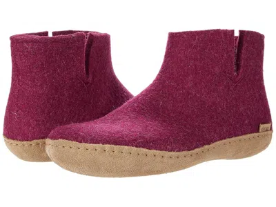 Glerups Wool Boot Leather Outsole Shoes Cranberry : Eu 47 (us In Red