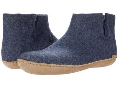 Glerups Wool Boot Leather Outsole Shoes Denim : Eu 39 (us In Blue