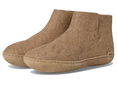 Glerups Wool Boot Leather Outsole Slippers Sand : Eu 47 (us