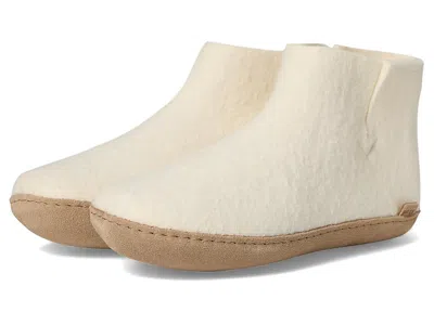 Glerups Wool Boot Leather Outsole Slippers White : Eu 42 (us