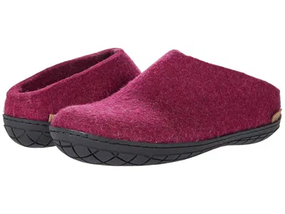 Glerups Wool Slip-on Rubber Outsole Shoes Cranberry/black Rubber : Eu 45 (us