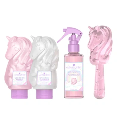 Glimmer Wish Kids'  Unicorn Haircare Gift Set In Transparent