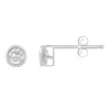 Glistening Jewels 10k Gold 3mm Round White Topaz Stud Earrings In Multi