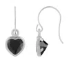 Glistening Jewels 10k Gold 5mm Heart Shape Black Onyx Drop Earrings In Multi