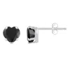 Glistening Jewels 10k Gold 5mm Heart Shape Black Onyx Stud Earrings In Black