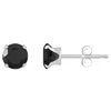 Glistening Jewels 10k Gold 5mm Round Black Onyx Stud Earrings In Brown