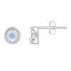 Glistening Jewels 10k Gold 5mm Round Moonstone Stud Earrings In Metallic
