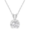 Glistening Jewels 10k Gold 6mm Round White Topaz Pendant Necklace In Multi