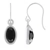 Glistening Jewels 10k Gold 6x4mm Oval Black Onyx Drop Earrings In Metallic