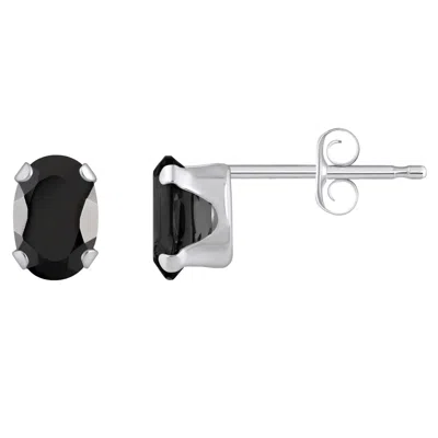 Glistening Jewels 10k Gold 6x4mm Oval Black Onyx Stud Earrings