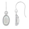 Glistening Jewels 10k Gold 6x4mm Oval Created Opal Drop Earrings In Metallic