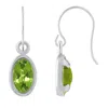 Glistening Jewels 10k Gold 6x4mm Oval Peridot Drop Earrings In Green