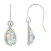 Glistening Jewels 10k Gold 6x4mm Pear Shape Moonstone Drop Earrings In Metallic