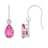 Glistening Jewels 10k Gold 6x4mm Pear Shape Pink Topaz Drop Earrings In Pink