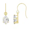 Glistening Jewels 10k Gold 6x4mm Pear Shape White Topaz Drop Earrings In Gold