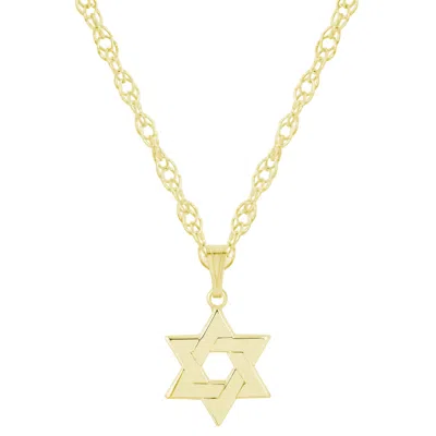Glistening Jewels Sterling Silver Star Of David Pendant Necklace In Multi