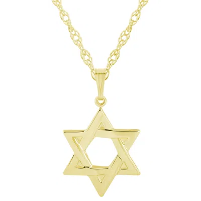 Glistening Jewels Sterling Silver Star Of David Pendant Necklace In Multi