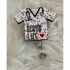 Glitter And Glue 4 You Medical Scrub Acrylic Reel Badge Holder In Phlebotomist