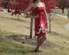 Glitter Gear University Of Alabama Logo Swarovski Crystal Dress In Red