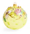Glitterlab Floral Bauble In Yellow