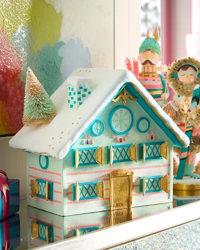 Glitterville 16" Rainbow Chalet Christmas Decoration In Multi