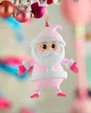 Glitterville Baby Papa Noel Ornament In Pink