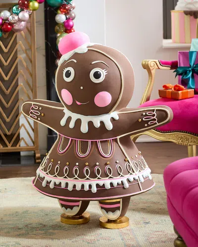 Glitterville Ginger Dippsy Christmas Display, 33" In Brown