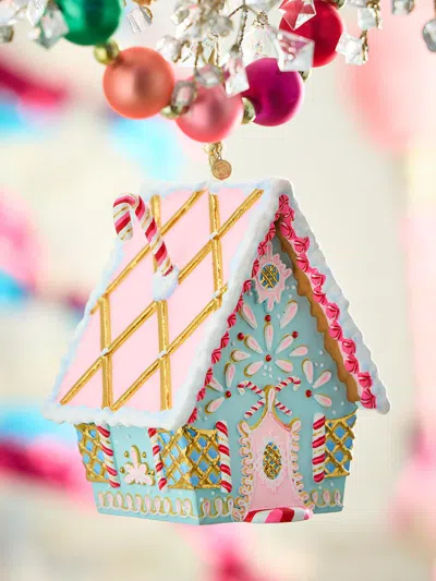 Glitterville Gingerbread Cottage Ornament In Multi