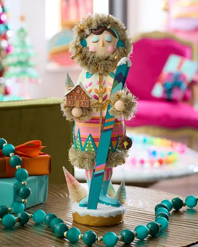 Glitterville Here We Come A Waffling Beba Tabletop Nutcracker In Multi