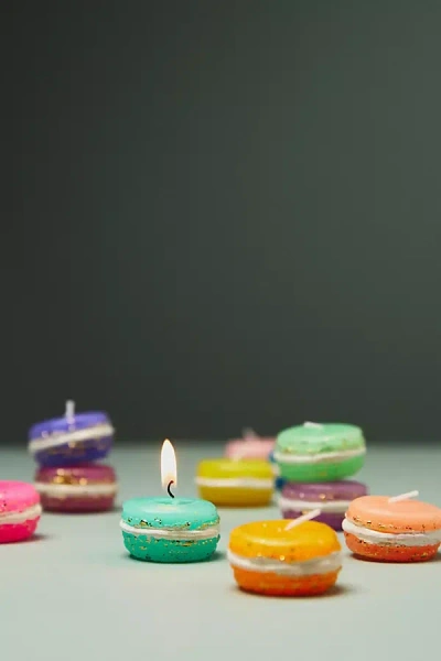 Glitterville Macaron Tealights, Set Of 12