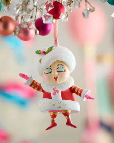 Glitterville Mini Madame Noel Ornament In Multi