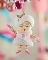 Glitterville Mini Madame Noel Ornament In Pink