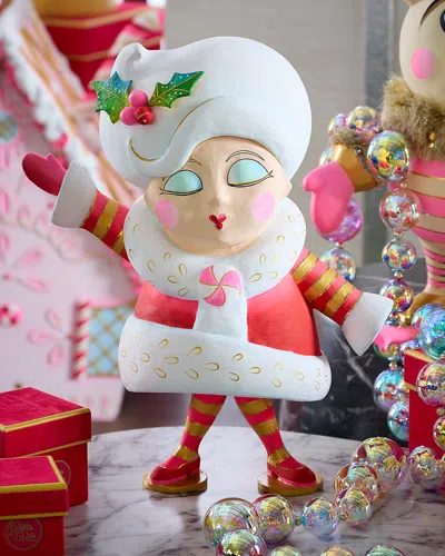 Glitterville Mini Madame Noel Tabletop Christmas Decoration In Red
