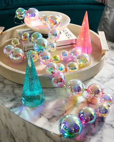 Glitterville Opalessence Essence Large Glass Garland, 75"