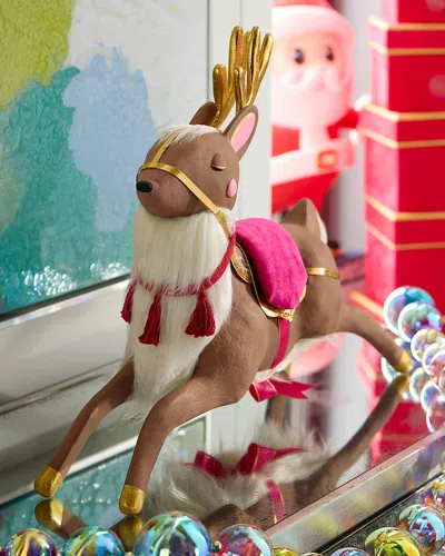Glitterville Papa Noel's Reindeer 21" Tabletop Christmas Decor In Multi