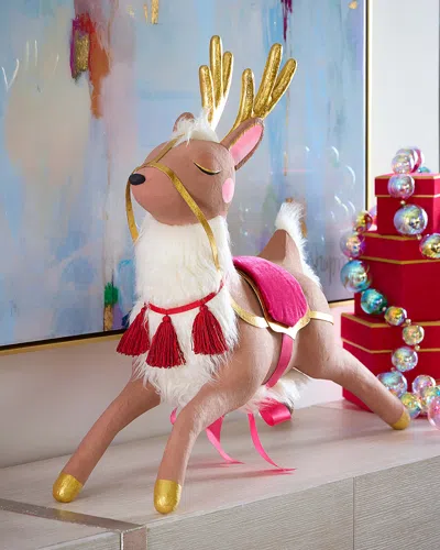 Glitterville Papa Noel's Reindeer 32" Tabletop Christmas Decor In Multi