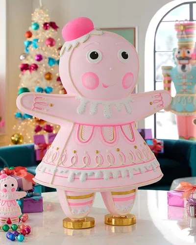 Glitterville Pink Gingerbread Tabletop Christmas Display, Dippsy