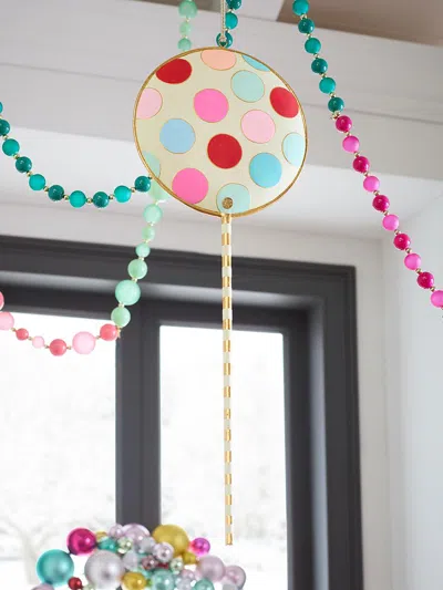 Glitterville Polka Dot Lollipop Christmas Display In Multi