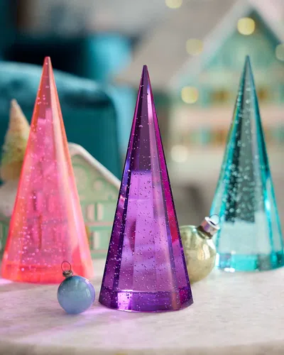 Glitterville Purple Crystal Cone Tree, 7" In Multi
