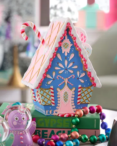 Glitterville Rainbow Gingerbread House Christmas Decoration, Light Blue In Multi