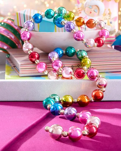 Glitterville Rainbow Reflective Glass Garland In Multi