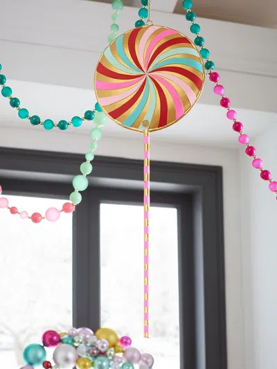 Glitterville Swirl Lollipop Christmas Display In Multi