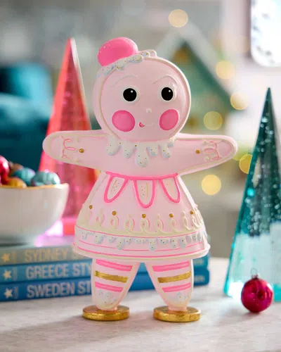 Glitterville The Rainbow Gingerbread Tabletop Christmas Decoration, Dippsy In Pink