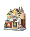 Glitzhome 10.25" Lighted Resin Christmas Donuts Coffee Shop Village In Multi