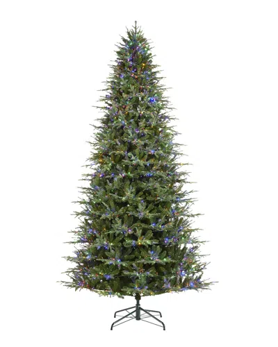Glitzhome 11ft Deluxe Pre-lit Green Full Fir Christmas Tree In Multi